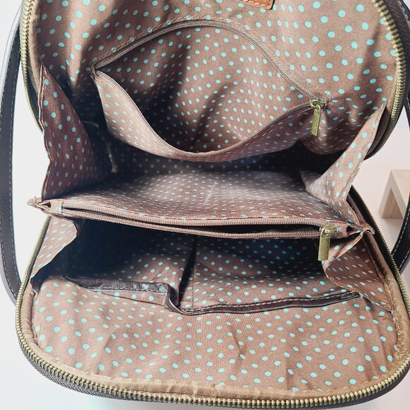 Chala Owl Convertible Backpack Tote – Earth Tones with Whimsical Charm - Picture 10 of 16